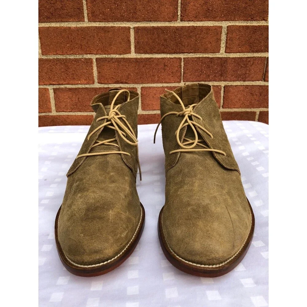 J Shoes Men Monarch distressed brown Suede Desert Ankle Chukka Boots US 10 M